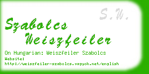 szabolcs weiszfeiler business card